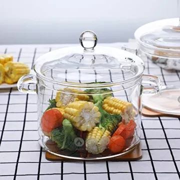 Elegant Glass Cooking Pot 1.5L for Holiday Meals