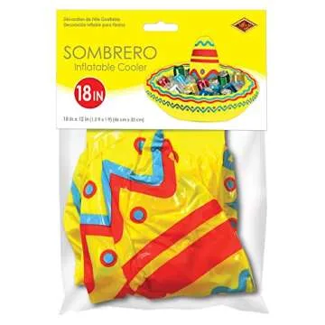 Beistle Inflatable Sombrero Cooler for Fiesta Fun