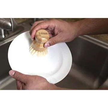 Everest Eco Products Eco Friendly Kitchen Dish Cleaning Set - Biodegradable & Highly Durable - 5 Piece Set - Coconut, Sisal, Palm Fibers - Brown Wooden Handle