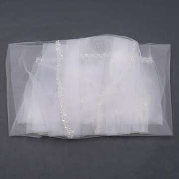 GAODESI Elegant Bridal Veil with Crystals and Pearls