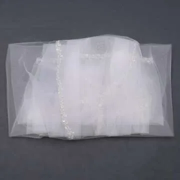 GAODESI Elegant Bridal Veil with Crystals and Pearls
