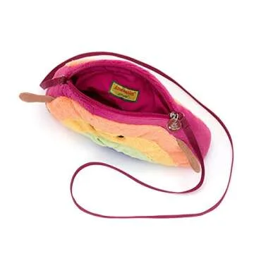 Jellycat Amuseables Rainbow Plush Bag, 10 inches | Crossbody and Shoulder Purse | Fun and Unique Handbag