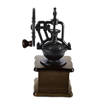 Emousport Manual Coffee Grinder Retro Style Wooden Coffee Bean Mill Grinding Ferris Wheel Design Han...