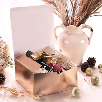MALICPLUS Rose Gold Gift Boxes - Elegant Gift Packaging