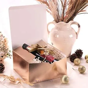 MALICPLUS Rose Gold Gift Boxes - Elegant Gift Packaging