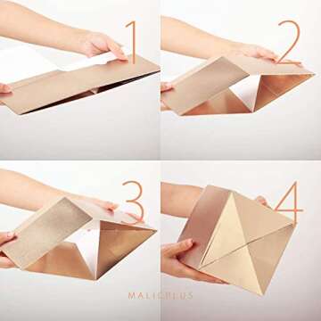 MALICPLUS Rose Gold Gift Boxes - Elegant Gift Packaging