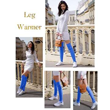 v28 Neon Leg Warmers for 80s Parties and Dance