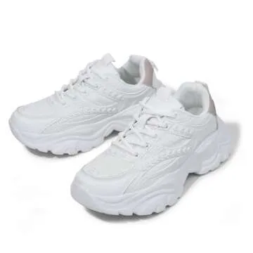 Gemialle Women's Stylish Chunky Platform Sneakers