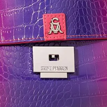 Steve Madden SUBMITT Croc Clutch, Purple Multi