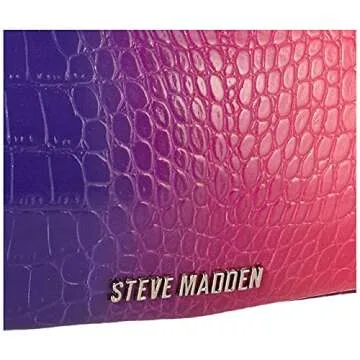 Steve Madden SUBMITT Croc Clutch, Purple Multi