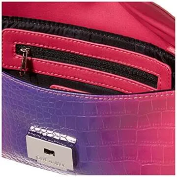 Steve Madden SUBMITT Croc Clutch, Purple Multi