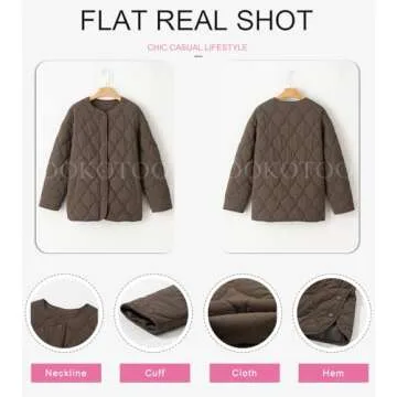 Trendy Dokotoo Women’s Quilted Puffer Jacket for Winter