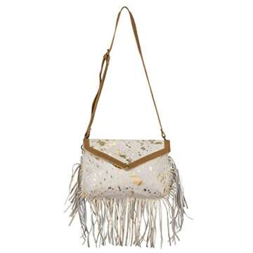 Myra Bag Women's Golden Girl: Unique Leather Fringe Bag