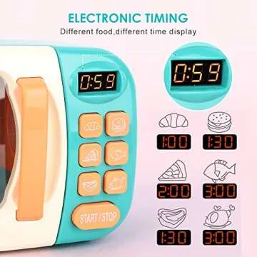 Realistic Kids Microwave Kitchen Play Set for Toddlers