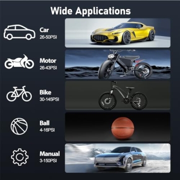 Tire Inflator for Cars and Bikes - Fast, Portable & Safe