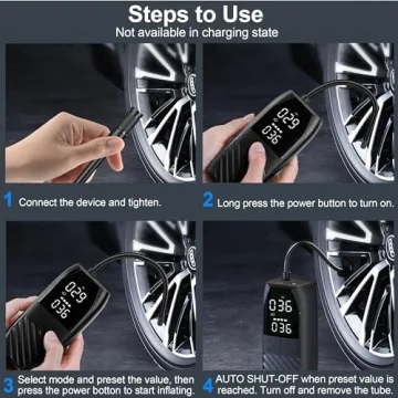 Tire Inflator for Cars and Bikes - Fast, Portable & Safe