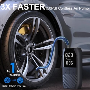 Tire Inflator for Cars and Bikes - Fast, Portable & Safe