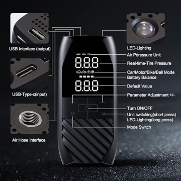 Tire Inflator for Cars and Bikes - Fast, Portable & Safe