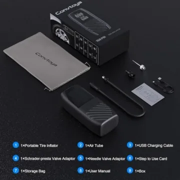 Tire Inflator for Cars and Bikes - Fast, Portable & Safe