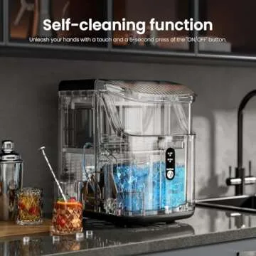 Nugget Ice Maker for Home - Portable & Stylish Ice Production