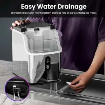 Nugget Ice Maker for Home - Portable & Stylish Ice Production