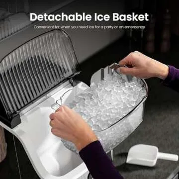 Nugget Ice Maker for Home - Portable & Stylish Ice Production