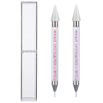 2 Pieces Rhinestone Picker Dotting Pen Set - Dual-Ended Nail Art Tool