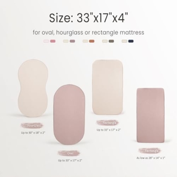 lulumoon Muslin Bassinet Sheets Soft Cotton for All Babies