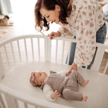 lulumoon Muslin Bassinet Sheets Soft Cotton for All Babies