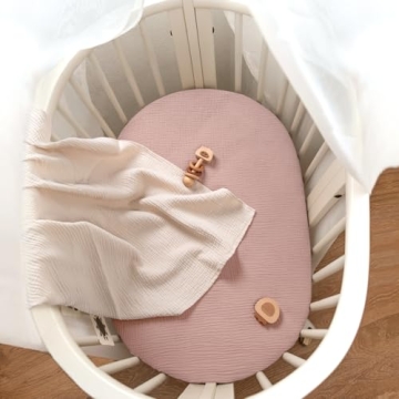 lulumoon Muslin Bassinet Sheets Soft Cotton for All Babies