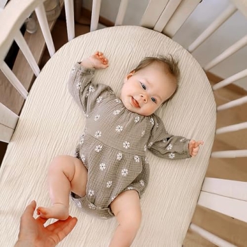 lulumoon Muslin Bassinet Sheets Soft Cotton for All Babies
