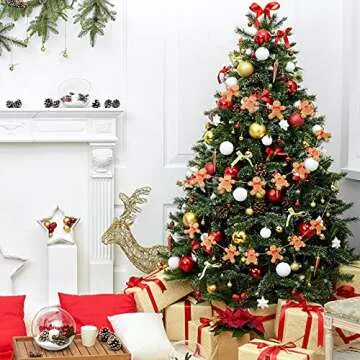 4 Pieces Gingerbread Man Christmas Garlands Christmas Gingerbread Banners Decorative Hanging Garland Mini Gingerbread Man Garland Decor Christmas Decorations for Christmas Home Tree Wall Decoration