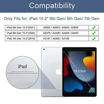 Soke Case for iPad 9th Generation 2021/ iPad 8th Generation 2020/ iPad 7th Gen 2019, [Slim Trifold Stand + Auto Wake/Sleep], Premium Protective Hard PC Back Cover for iPad 10.2 Inch (Hibiscus)