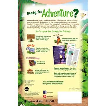 NIrV, Adventure Bible for Early Readers, Leathersoft, Coral, Full Color - A Journey into Faith for K...
