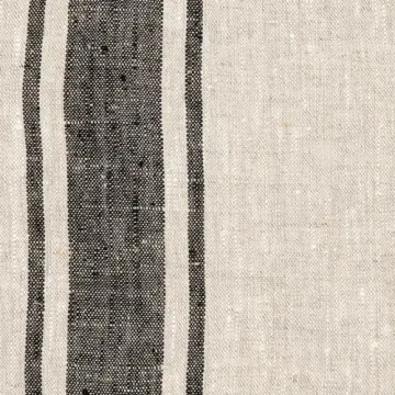 LinenMe Set of 2 Provence Linen Hand Towels, Black/Natural