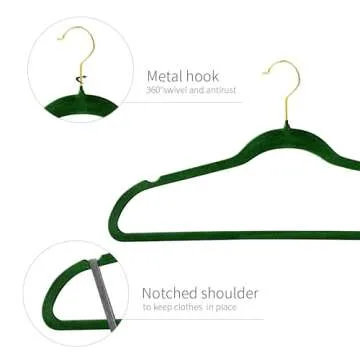 ManGotree Velvet Suit Hangers - Non-Slip, Space Saving, Elegant