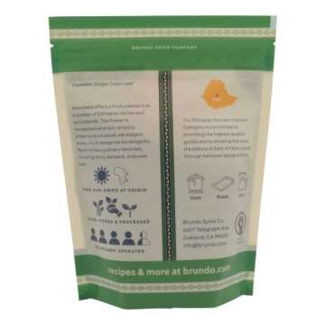 Brundo Spices Bessobela | Authentic Ethiopian Sacred Basil | Hand Picked and Processed | Harvested in and Imported from Ethiopia | Non-GMO | Organic | No preservatives (1 oz)