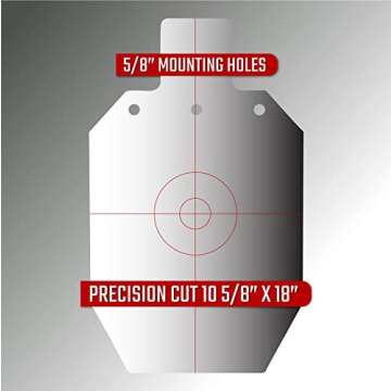 KRATE Tactical AR500 Steel Shooting Targets – 3/8" – 20" Torso – Made in The USA – Metal Sil...