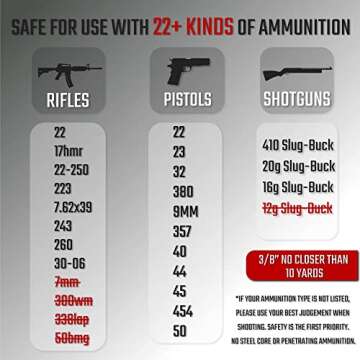 KRATE Tactical AR500 Steel Shooting Targets for Shooting Practice