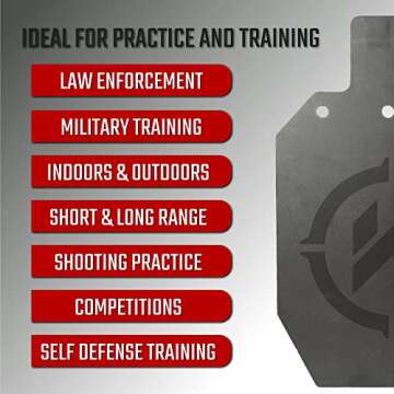 KRATE Tactical AR500 Steel Shooting Targets for Shooting Practice