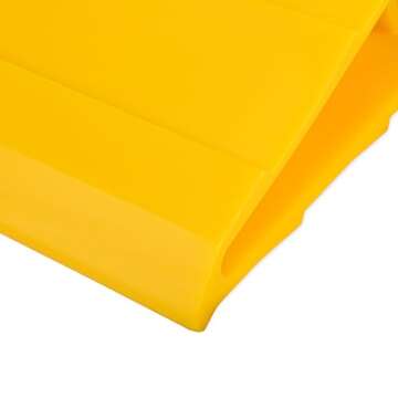 Camco Wheel Chock with Rope for Easy Removal, Helps Keep Your Trailer or RV in Place (Pack of 2) - 44471