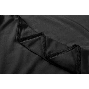 Herou Long Sleeve Mock Turtleneck Stretch Slim T Shirt Layer Tops Black Small