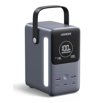 UGREEN 300W 48,000mAh Portable Charger Power Bank with Smart Digital Display, Lighting and SOS Mode,...