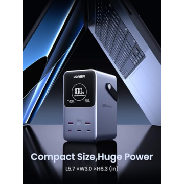 UGREEN 300W Portable Charger with Smart Display and SOS Light
