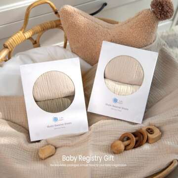 lulumoon Muslin Bassinet Sheets for Gentle Baby Sleep