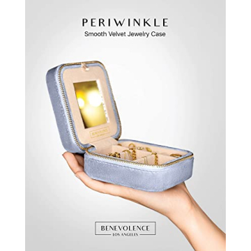 Benevolence LA Velvet Travel Jewelry Box - Organize Elegantly