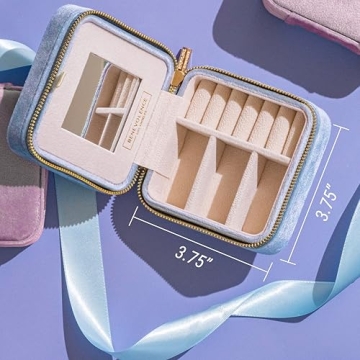Benevolence LA Velvet Travel Jewelry Box - Organize Elegantly