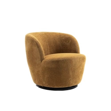 YOUNIKE Swivel Teddy Velvet Accent Chair for Modern Living