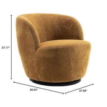 YOUNIKE Swivel Teddy Velvet Accent Chair for Modern Living