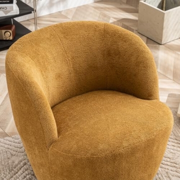 YOUNIKE Swivel Teddy Velvet Accent Chair for Modern Living